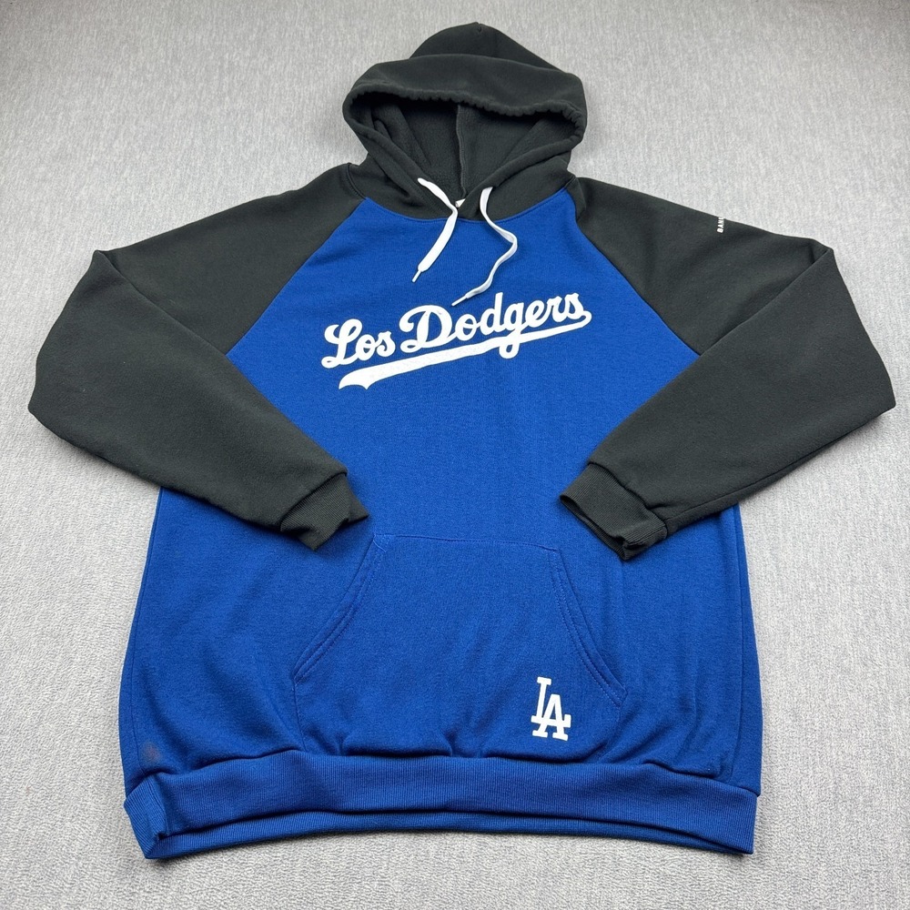 Los Angeles Dodgers Hoodie Men XL Blue Pullover Sweatshirt Baseball Sport MLB